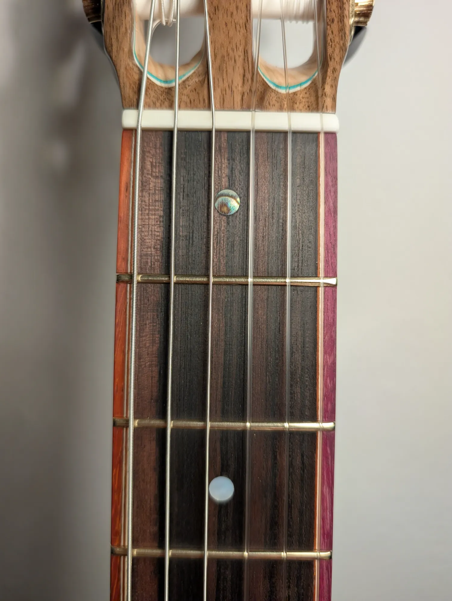 Pandora classical guitar luthier label through soundhole