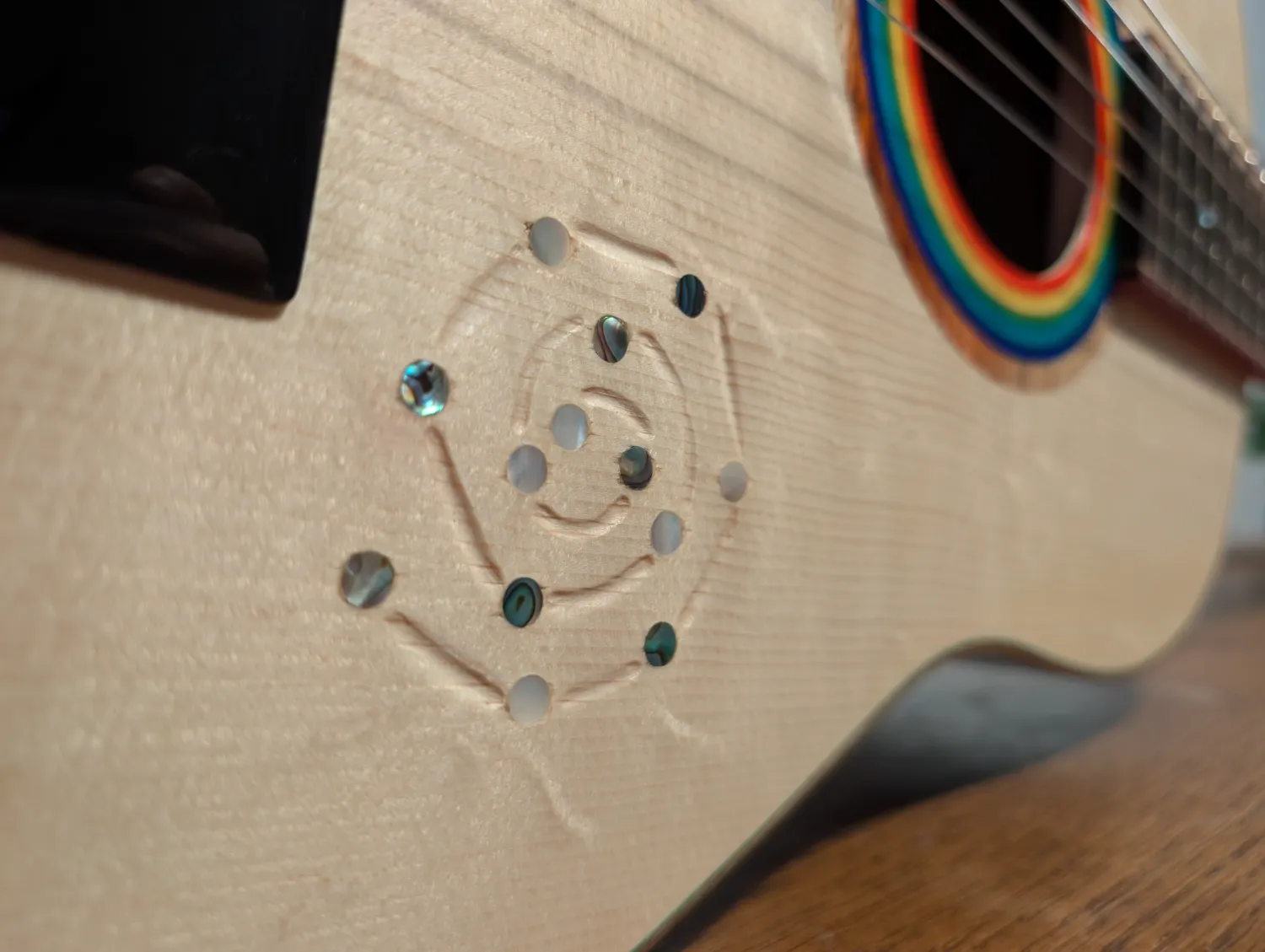 Pandora classical guitar full body angle view