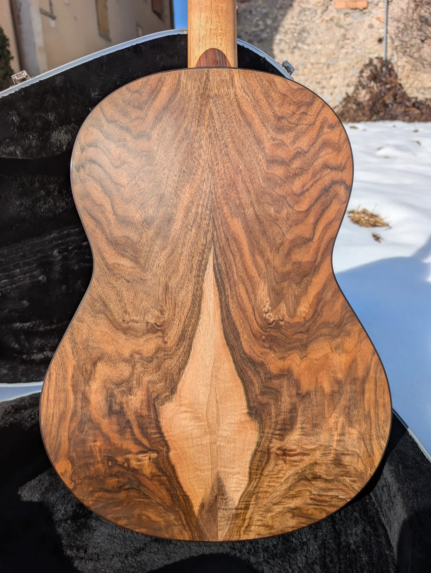 Handcrafted custom classical guitar La Trentina, Italian spruce top with natural oil finish