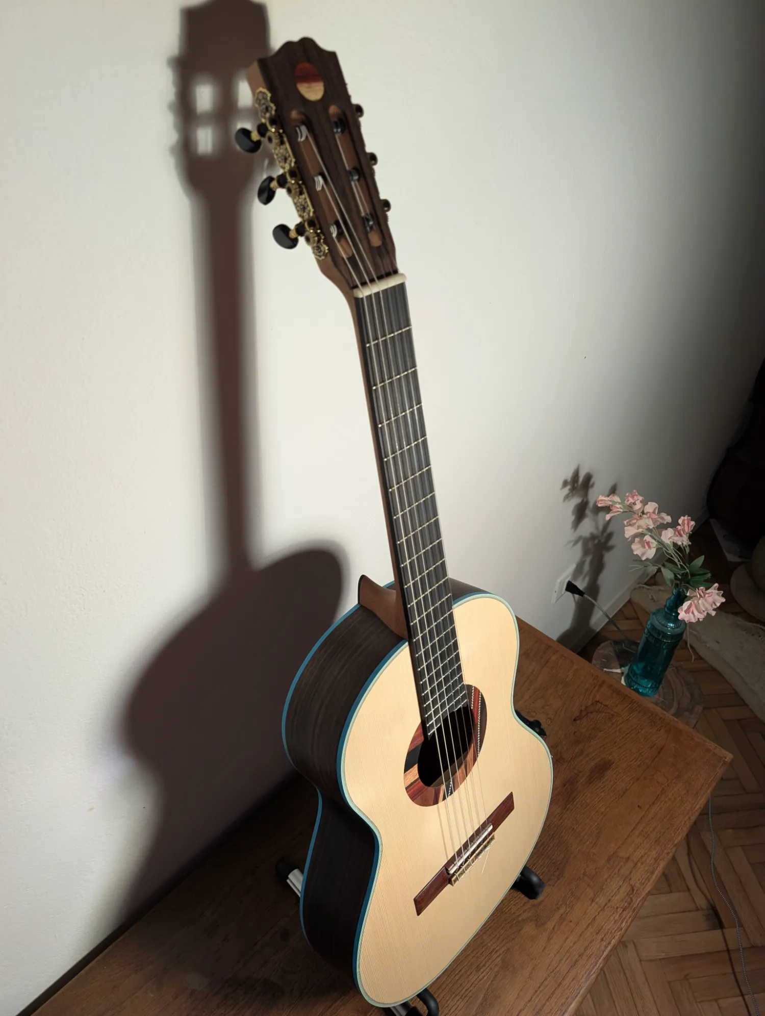 Ulysses Definitive Edition Indian Rosewood 12-hole bridge detail