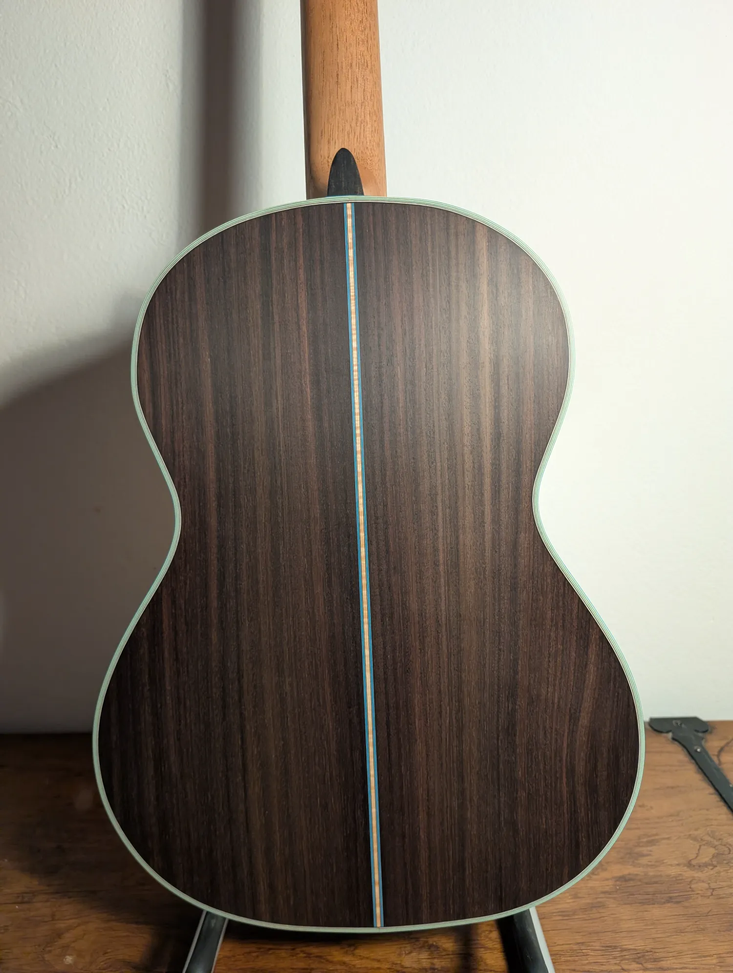 Ulysses handmade concert guitar rosette and soundhole detail